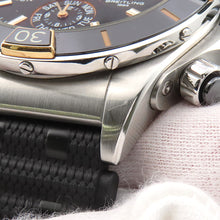将图像加载到图库查看器中,BREITLING Super Chronomat 44 Four-Year Calendar W44mm Stainless Steel Rubber Black DialI19320251B1S1
