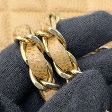 将图像加载到图库查看器中,CHANEL Matelasse W Flap ChainShoulder Bag BeigeA01112 Caviar Leather Size 25