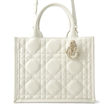 将图像加载到图库查看器中,Dior Macrocannage Book Tote Latte WhiteM1325OWHP_M030 Calf Leather Size Small
