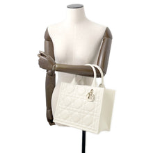 将图像加载到图库查看器中,Dior Macrocannage Book Tote Latte WhiteM1325OWHP_M030 Calf Leather Size Small