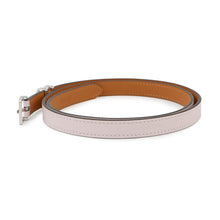将图像加载到图库查看器中,HERMES Pop Ash Belt Size 80 mauve pail Epsom