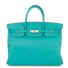 将图像加载到图库查看器中,HERMES Birkin SPO Blue Paon/Pelouse Epsom Size 40