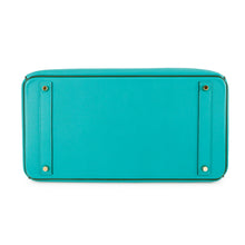 将图像加载到图库查看器中,HERMES Birkin SPO Blue Paon/Pelouse Epsom Size 40