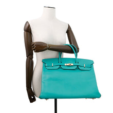 将图像加载到图库查看器中,HERMES Birkin SPO Blue Paon/Pelouse Epsom Size 40