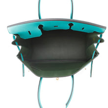 将图像加载到图库查看器中,HERMES Birkin SPO Blue Paon/Pelouse Epsom Size 40