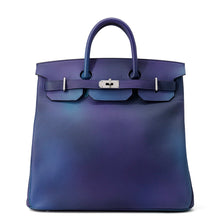 将图像加载到图库查看器中,HERMES HAUT A COURROIES Cosmos Blue Nuit/VioletGradation Togo Leather Size 40