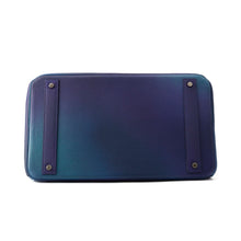 将图像加载到图库查看器中,HERMES HAUT A COURROIES Cosmos Blue Nuit/VioletGradation Togo Leather Size 40