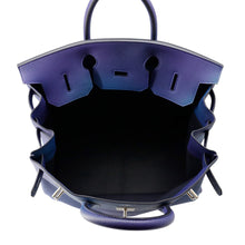 将图像加载到图库查看器中,HERMES HAUT A COURROIES Cosmos Blue Nuit/VioletGradation Togo Leather Size 40