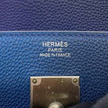 将图像加载到图库查看器中,HERMES HAUT A COURROIES Cosmos Blue Nuit/VioletGradation Togo Leather Size 40