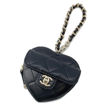 将图像加载到图库查看器中,CHANEL Matelasse Mini Heart Bag Charm BlackAP4838 Lambskin