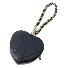 将图像加载到图库查看器中,CHANEL Matelasse Mini Heart Bag Charm BlackAP4838 Lambskin