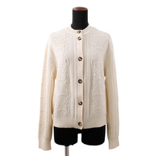 将图像加载到图库查看器中,HERMES Morning Walk Cardigan Size 40 White Wool 80% Cashmere20%
