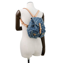将图像加载到图库查看器中,LOUIS VUITTON Sac ad Blue/YellowM95057 Monogram Denim Size PM