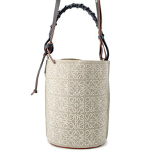 将图像加载到图库查看器中,LOEWE Gate Bucket Bag Anagram 2WAY Handbag Beige/BlackA650Z85X11 Canvas Leather