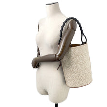 将图像加载到图库查看器中,LOEWE Gate Bucket Bag Anagram 2WAY Handbag Beige/BlackA650Z85X11 Canvas Leather