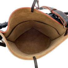 将图像加载到图库查看器中,LOEWE Gate Bucket Bag Anagram 2WAY Handbag Beige/BlackA650Z85X11 Canvas Leather