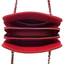 Load image into Gallery viewer, CHANEL Chevron WChain Tote Red Lambskin