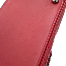 将图像加载到图库查看器中,CHANEL Chevron WChain Tote Red Lambskin