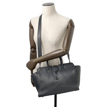 Load image into Gallery viewer, SAINT LAURENT PARIS Downtown Cabas 2-Way Handbag Black436832 Crocodile Embossed Leather