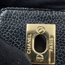 Load image into Gallery viewer, CHANEL one belt Black Caviar Leather