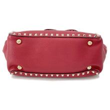 将图像加载到图库查看器中,Valentino Garavani Rock Studded 2-way Shoulder Bag RedNW2B0037VSF Leather