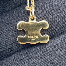 将图像加载到图库查看器中,CELINE Triomphe Necklace Gold460GB6BZI Gold Plated Rhinestone