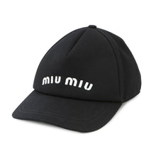 Load image into Gallery viewer, MIUMIU Logo cap Size M Black5HC179 Cotton100%