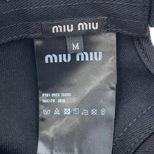 Load image into Gallery viewer, MIUMIU Logo cap Size M Black5HC179 Cotton100%