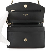 将图像加载到图库查看器中,CHANEL Chain wallet BlackAP4653 Caviar Leather