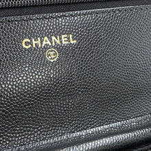 将图像加载到图库查看器中,CHANEL Chain wallet BlackAP4653 Caviar Leather