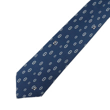 将图像加载到图库查看器中,HERMES Silk tie Maiyon Panda Size 2.8" Marine/Gray006310T Silk100%