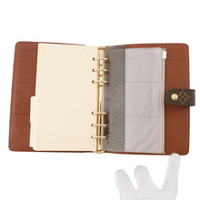 将图像加载到图库查看器中,LOUIS VUITTON Agenda Cover BrownR20105 Monogram Size MM