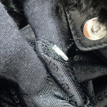 将图像加载到图库查看器中,PRADA Triangle logo Chain tote BlackBR4759 Faux Fur Leather
