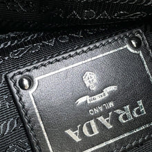 将图像加载到图库查看器中,PRADA Triangle logo Chain tote BlackBR4759 Faux Fur Leather