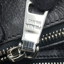 将图像加载到图库查看器中,PRADA Triangle logo Chain tote BlackBR4759 Faux Fur Leather