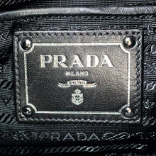 将图像加载到图库查看器中,PRADA Triangle logo Chain tote BlackBR4759 Faux Fur Leather