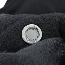 Load image into Gallery viewer, LOUIS VUITTON Signature Varsity Blouson Size 50 Black/White Calf Leather Wool Faux Pearl