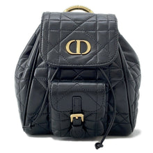 将图像加载到图库查看器中,Dior Macrocannage Caro Backpack BlackM6302UNOZ Lambskin Size Small