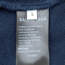 Load image into Gallery viewer, BALENCIAGA Vintage-processed hoodie Size 1 Navy761458 Cotton100%