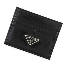将图像加载到图库查看器中,PRADA Triangle Logo Card Case Black2MC025 Soft Look Leather