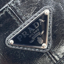 将图像加载到图库查看器中,PRADA Triangle Logo Card Case Black2MC025 Soft Look Leather
