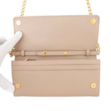 将图像加载到图库查看器中,PRADA Vitello Move Chain Wallet Beige1BP290 Leather