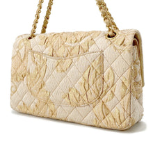 将图像加载到图库查看器中,CHANEL Matelasse Double Flap Jacquard Chain Shoulder Bag Gold CottonJersy