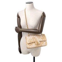将图像加载到图库查看器中,CHANEL Matelasse Double Flap Jacquard Chain Shoulder Bag Gold CottonJersy