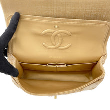 将图像加载到图库查看器中,CHANEL Matelasse Double Flap Jacquard Chain Shoulder Bag Gold CottonJersy
