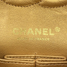将图像加载到图库查看器中,CHANEL Matelasse Double Flap Jacquard Chain Shoulder Bag Gold CottonJersy