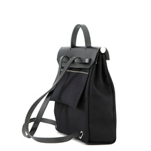 Load image into Gallery viewer, HERMES Herbag Zip Ad Black Toile Officier Vache Hunter Leather Size PM