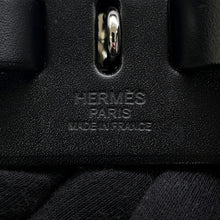 Load image into Gallery viewer, HERMES Herbag Zip Ad Black Toile Officier Vache Hunter Leather Size PM