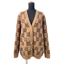 将图像加载到图库查看器中,GUCCI Reversible cardigan GG Size XS Brown773903 Lana 95%, Polyamide 4%, Elastine 1%
