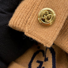 将图像加载到图库查看器中,GUCCI Reversible cardigan GG Size XS Brown773903 Lana 95%, Polyamide 4%, Elastine 1%
